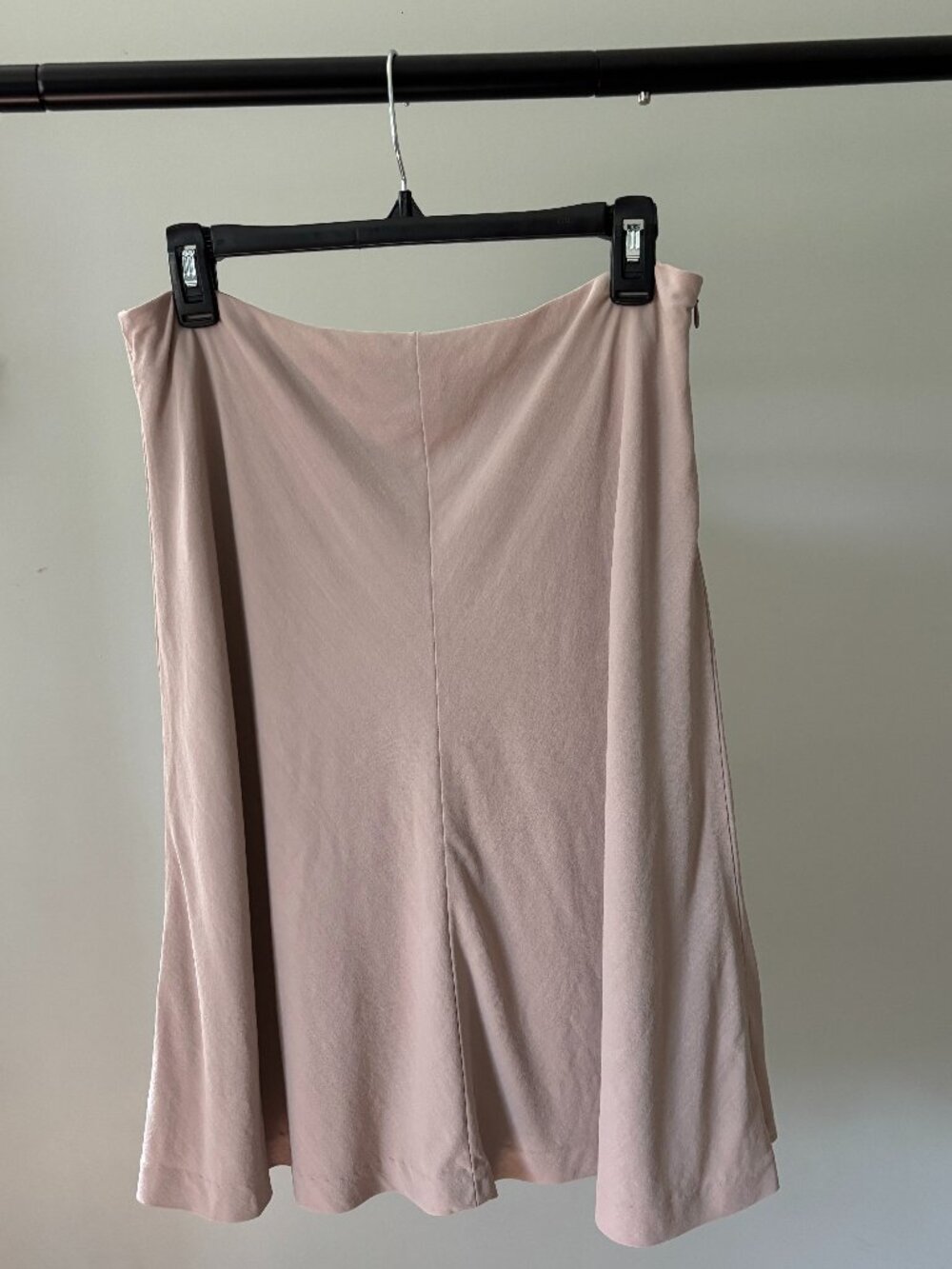 Theory Blush Pink Wool Blend A-Line Midi Skirt Size 12 Like New